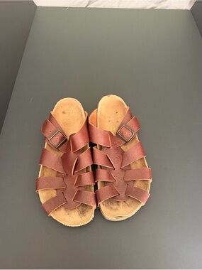 Papillio Santa Fe Birkenstock Men’s Brown Strappy Buckle Sandals Mens 12